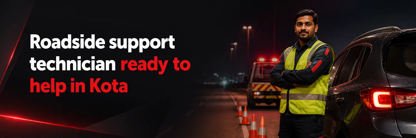 Roadside support technician ready to help in Kota